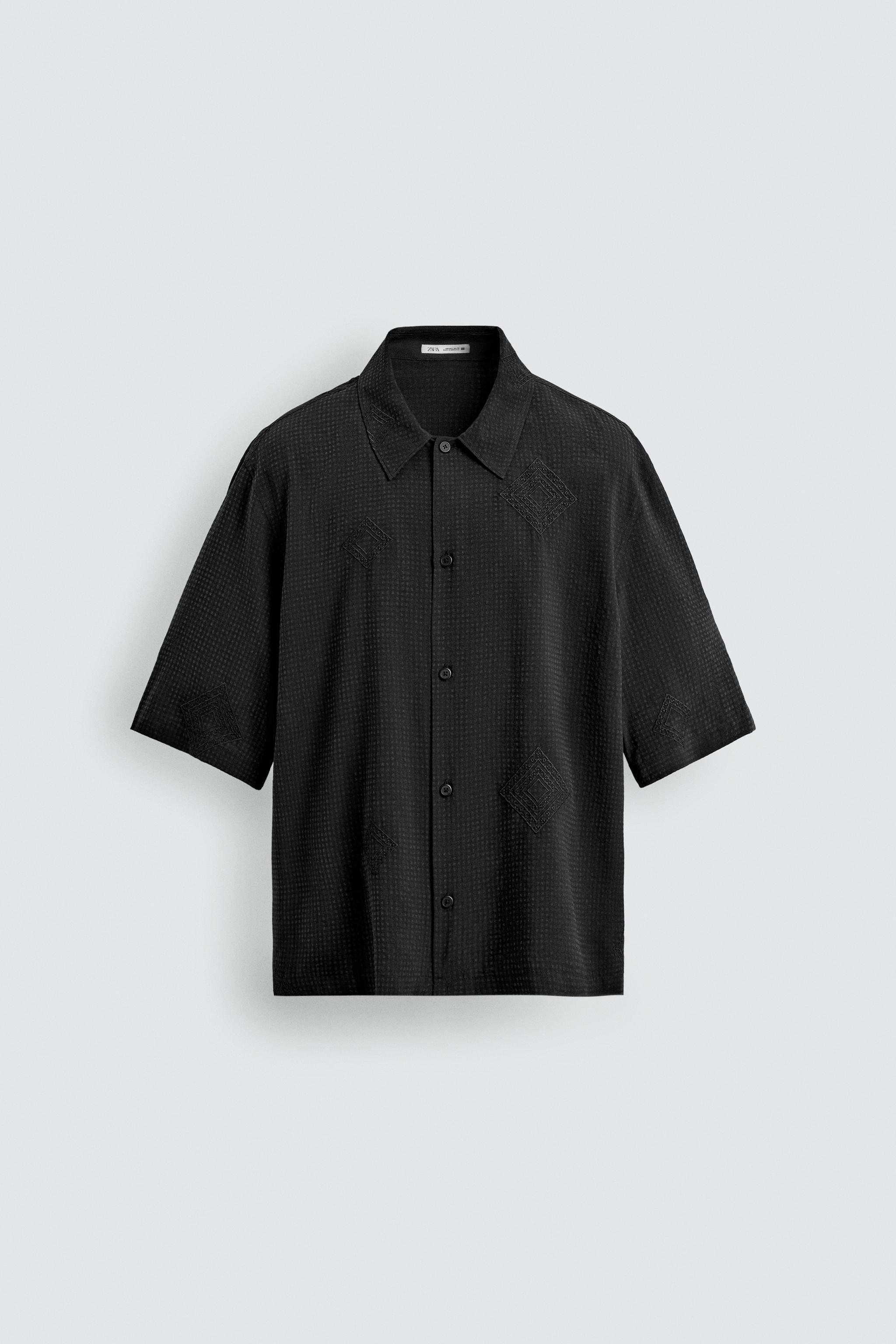 GEOMETRIC EMBROIDERY SHIRT